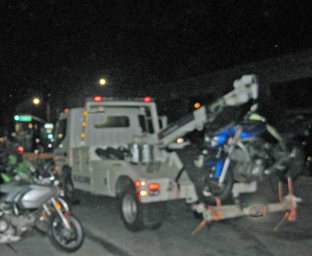 How not to arrive at a motorcycle show