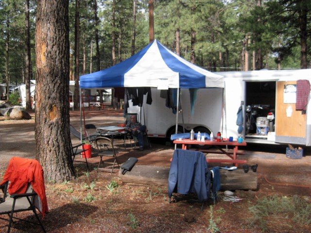 another view of drying things out at camp