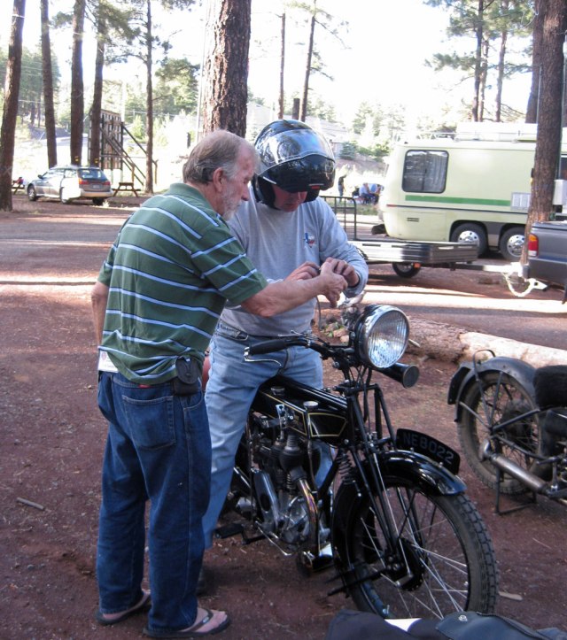 How many Velocette mechanics does it take to set a modern watch?