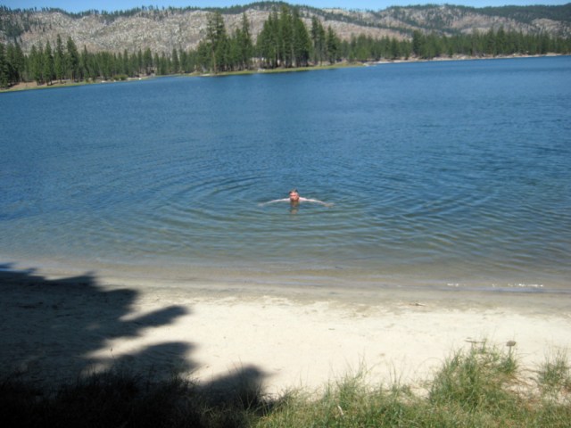 The swimming hole and yes, that's Bill