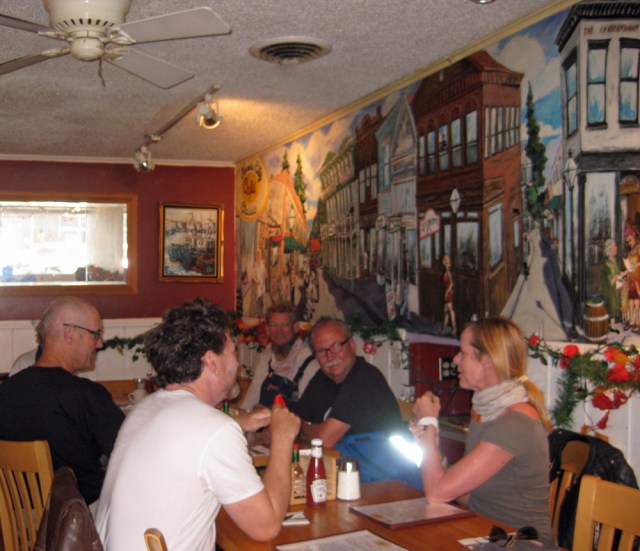 Others saw the bikes out front and joined us in the cafe.
