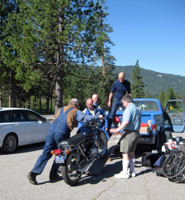 Loading one of the chase trucks in Mineral.