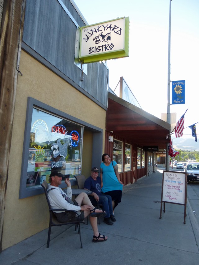 Don't be scared of the name or front - the food at the Junkyard Bistro was good!  See the smiles on happy 