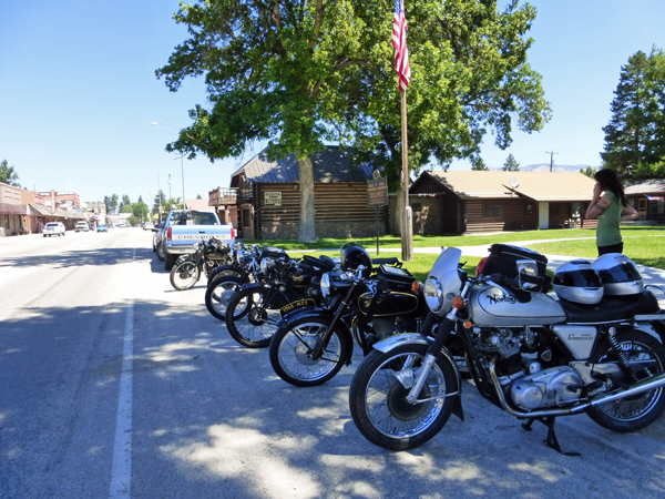 Line up in Darby, Montana