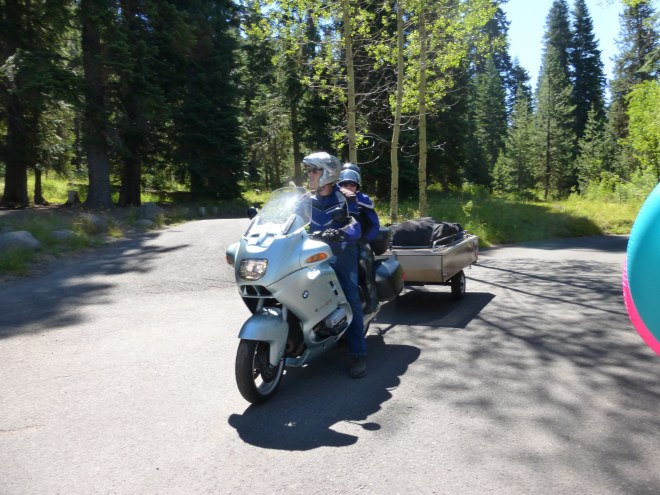 Gary and Debbie arrive in style